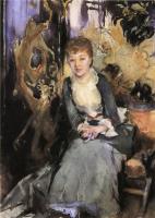 Sargent, John Singer - Miss Reubell Seated in Front of a Screen